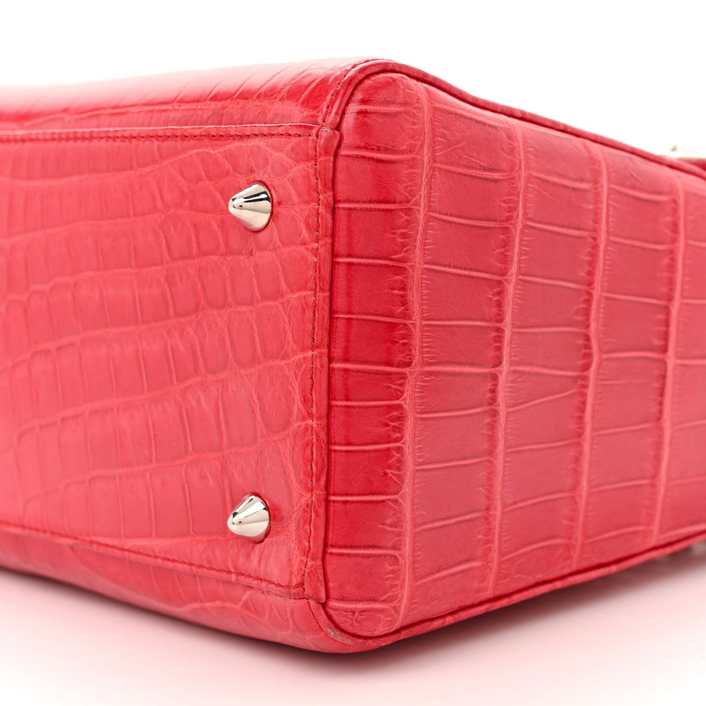 Christian Dior Alligator Medium Lady Dior Red