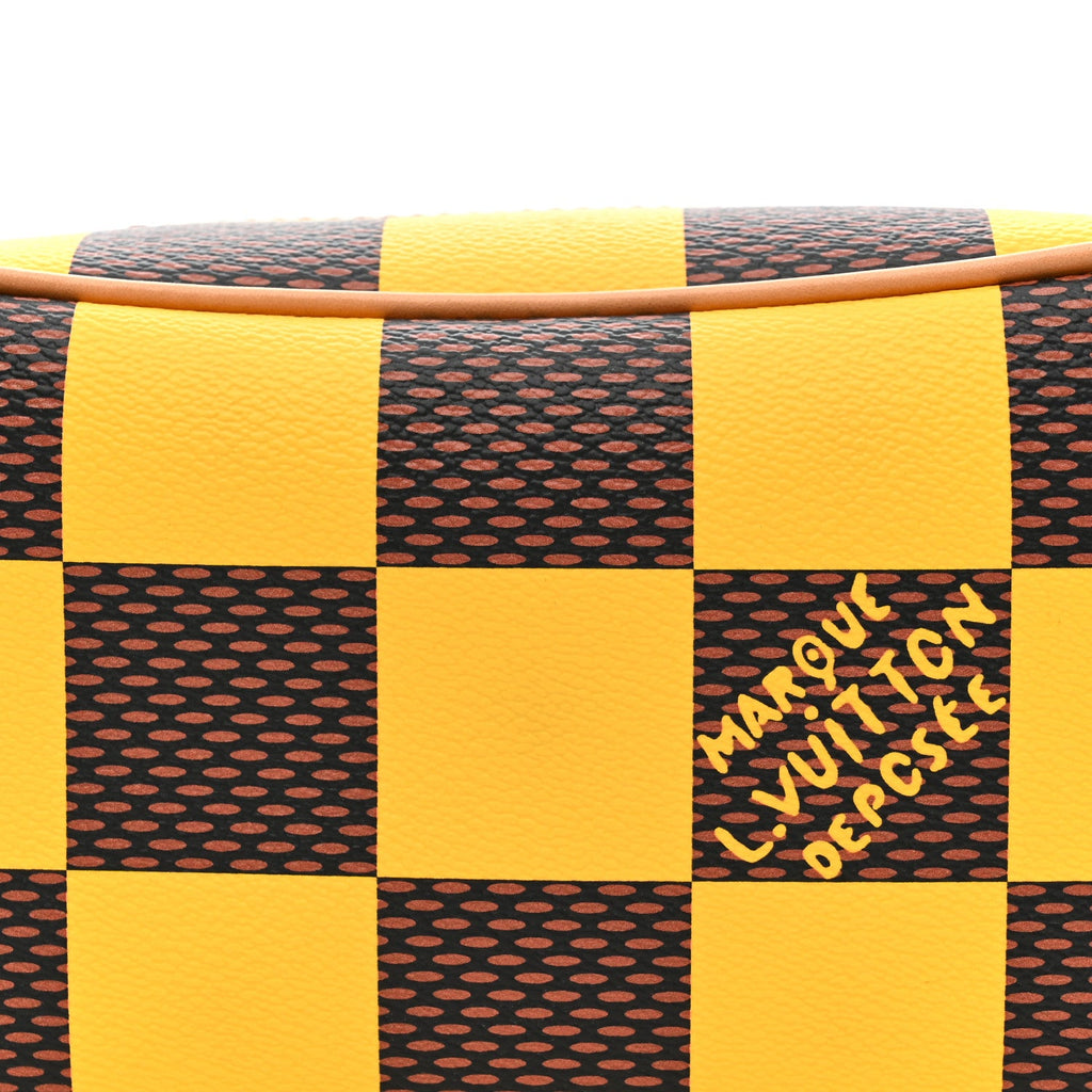 Louis Vuitton Damier Pop Dopp Kit Toilet Pouch Jaune Mat