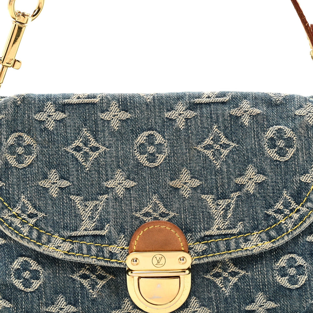 Louis Vuitton Monogram Denim Mini Pleaty Blue