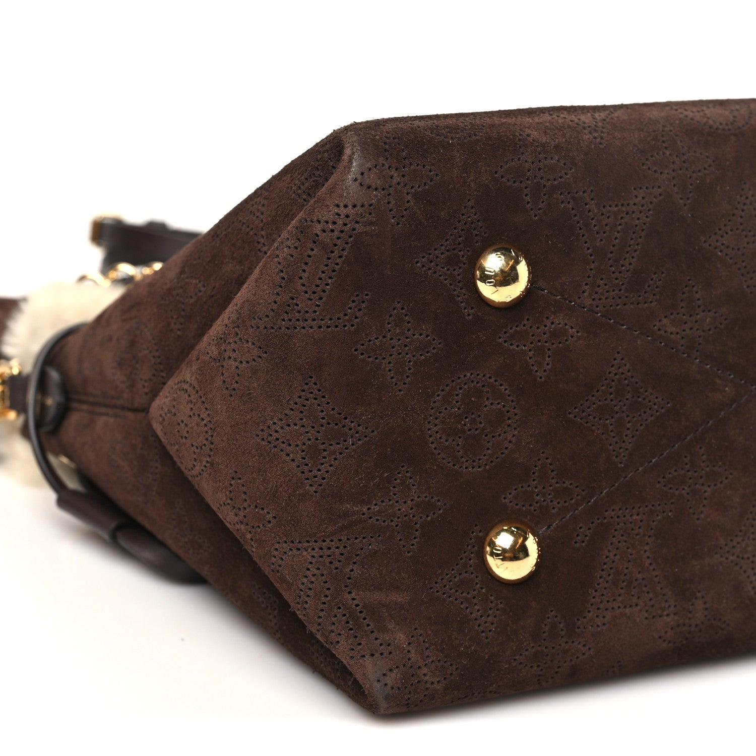 Louis Vuitton Suede Mahina Shearling Cozygram Bella Chocolate
