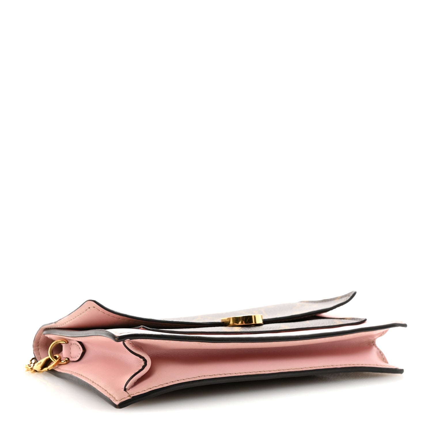 Louis Vuitton Monogram Flore Chain Wallet Rose Ballerine