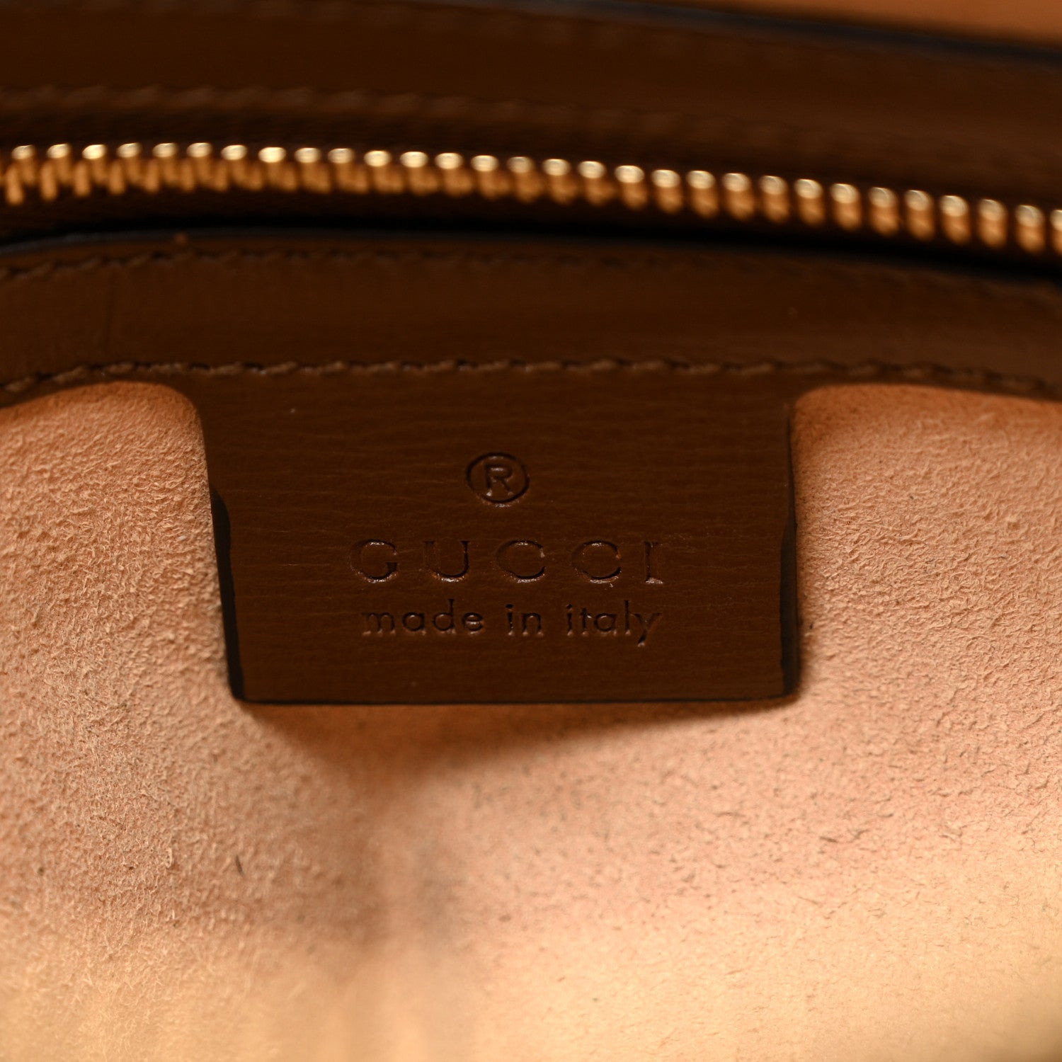 Gucci GG Supreme Monogram Small Horsebit 1955 Shoulder Bag Beige Brown Sugar