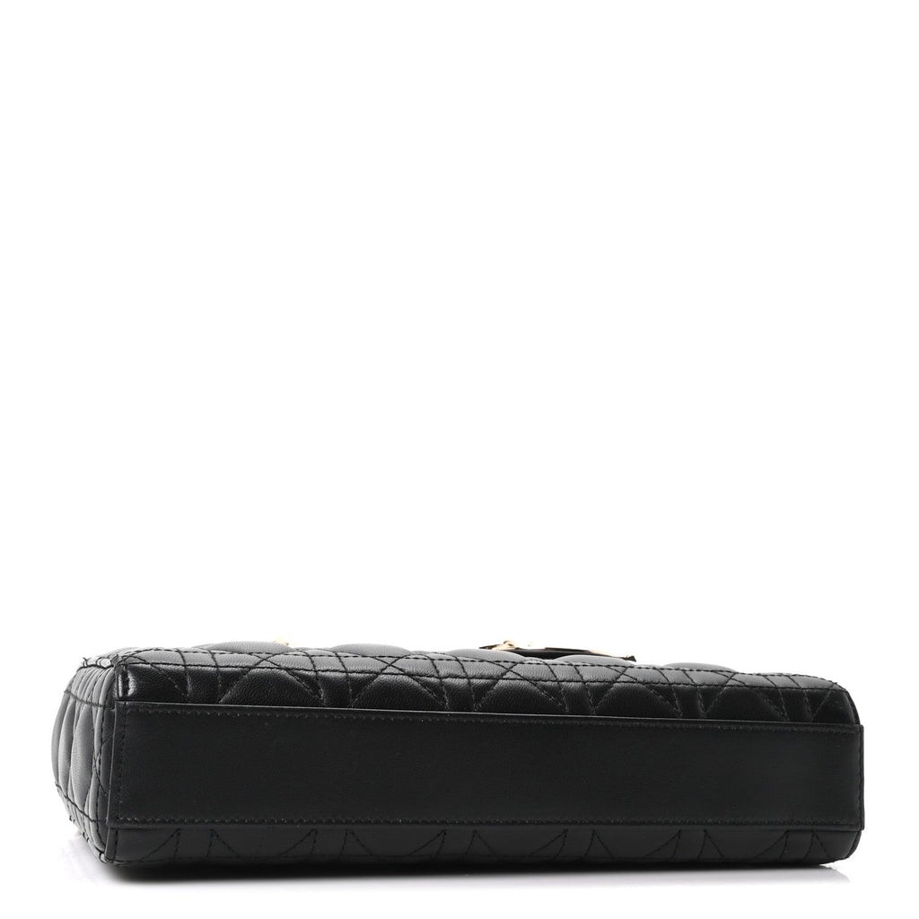 Christian Dior Lambskin Cannage Medium Lady D-Joy Black