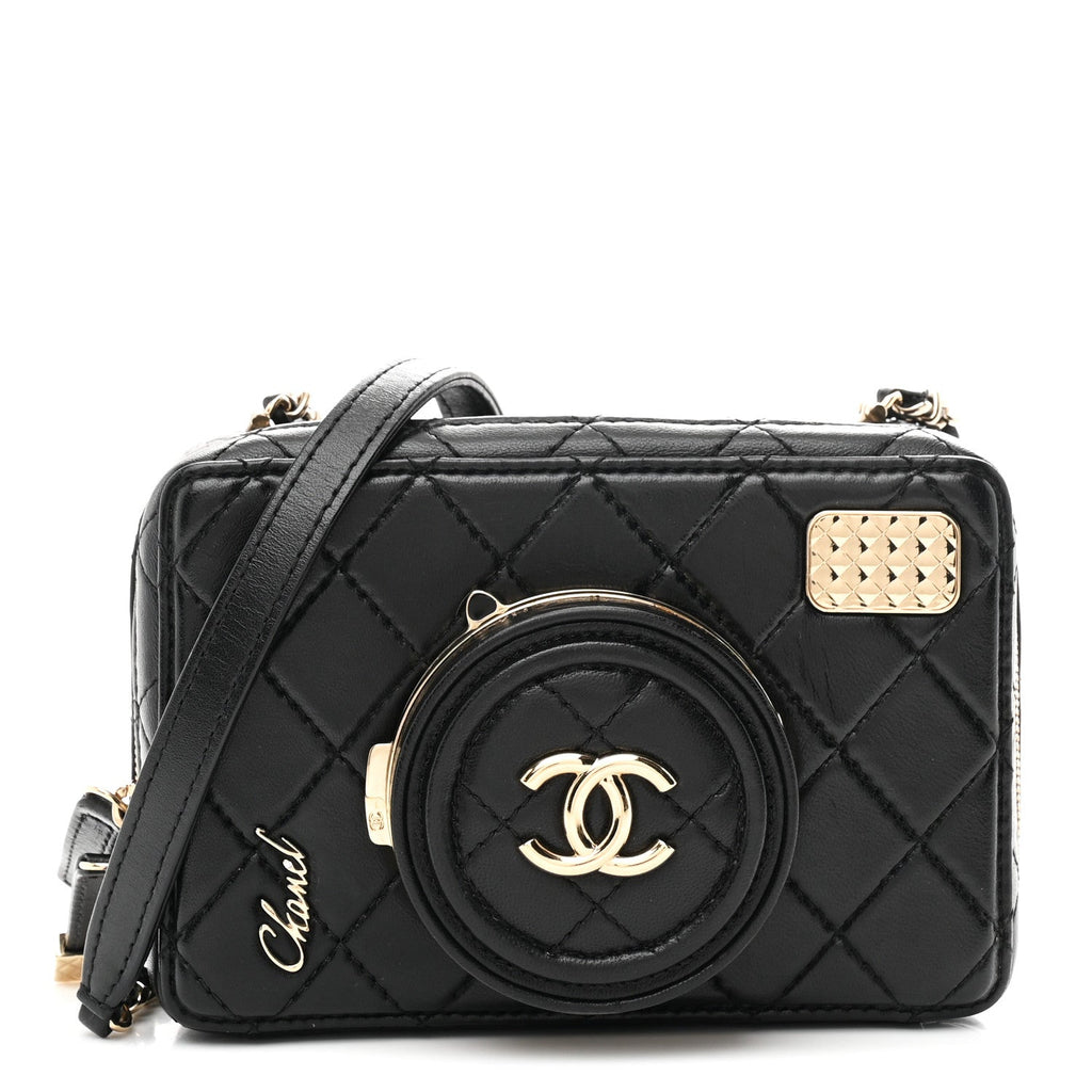 Chanel Lambskin Quilted Coco Click Bag Black
