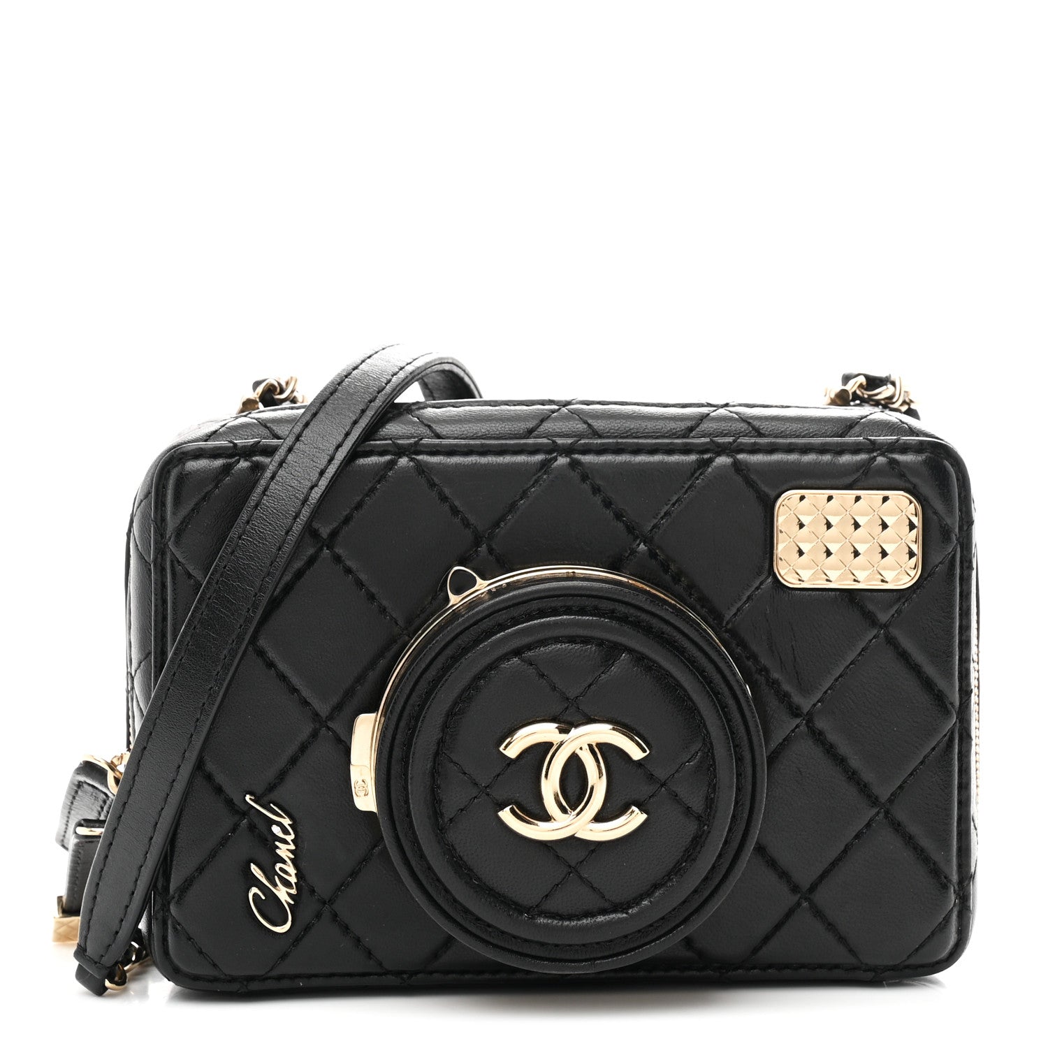 Chanel Lambskin Quilted Coco Click Bag Black