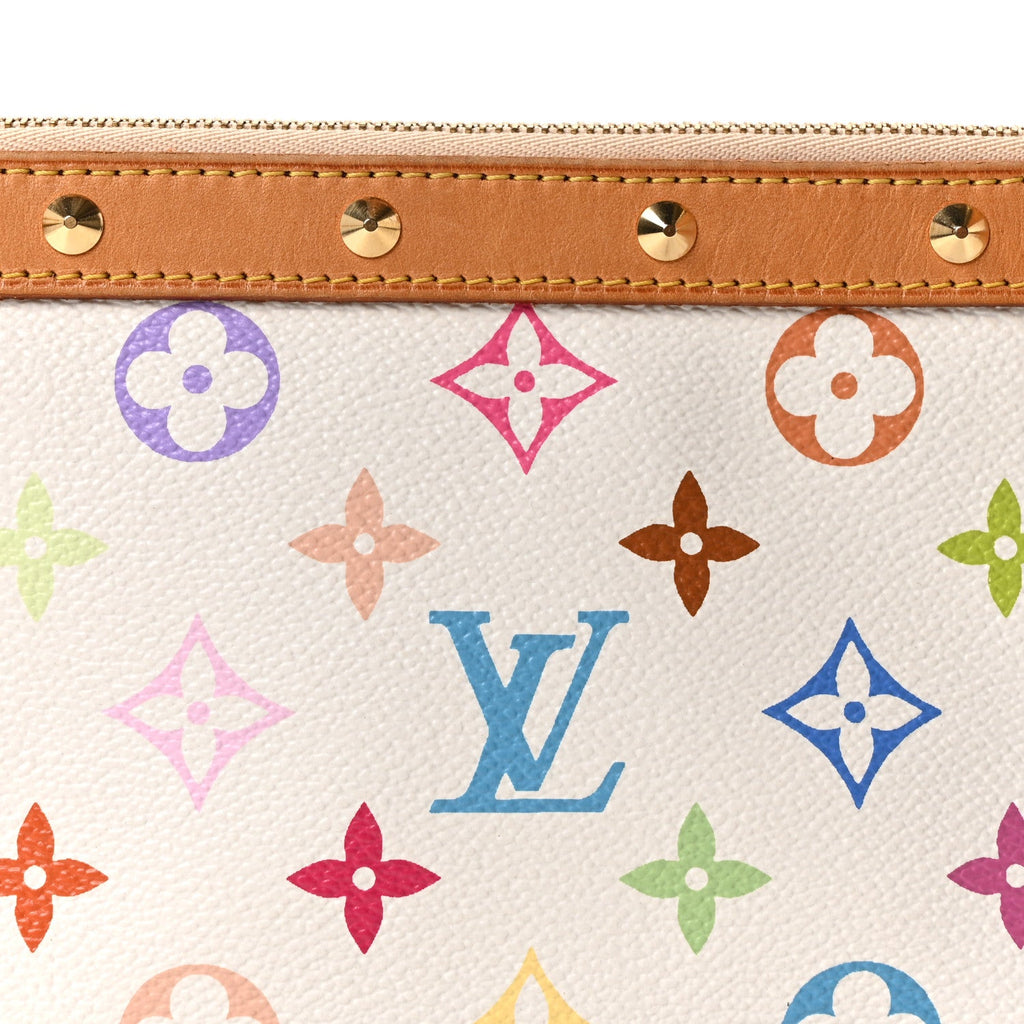 Louis Vuitton Monogram Multicolor Pochette Accessories White