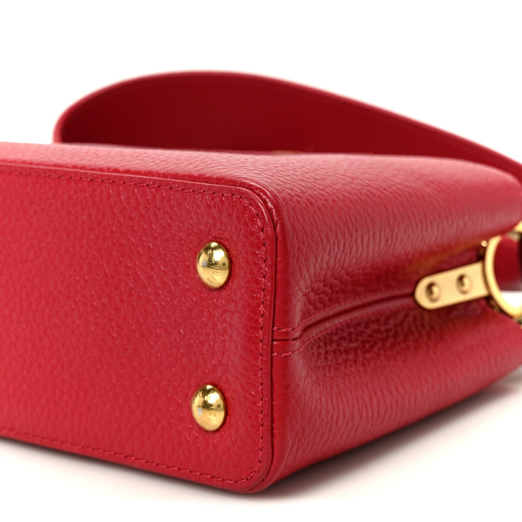 Louis Vuitton Taurillon Mini Capucines Scarlet