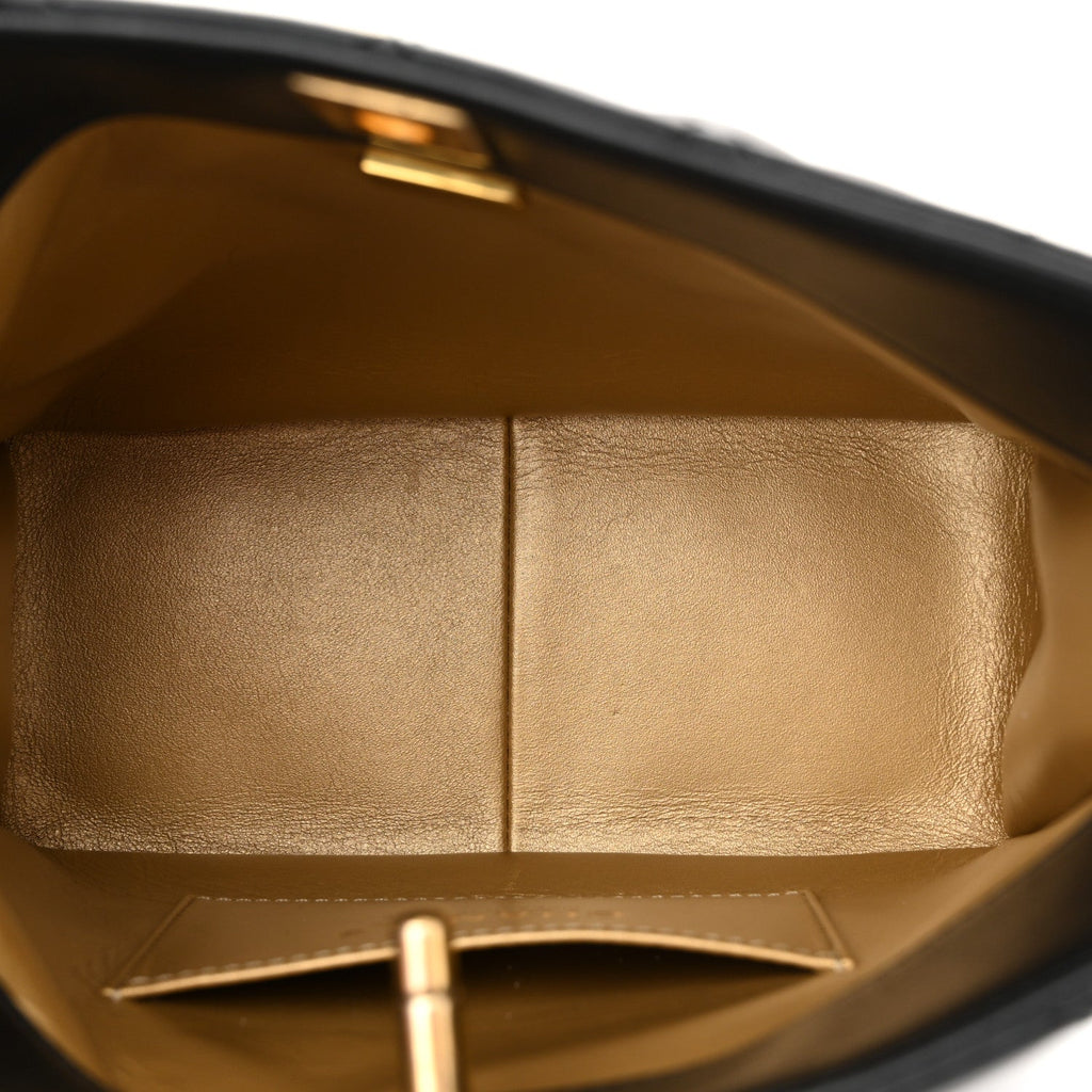 Chanel Lambskin Quilted Small Pearl Crush Hobo Black