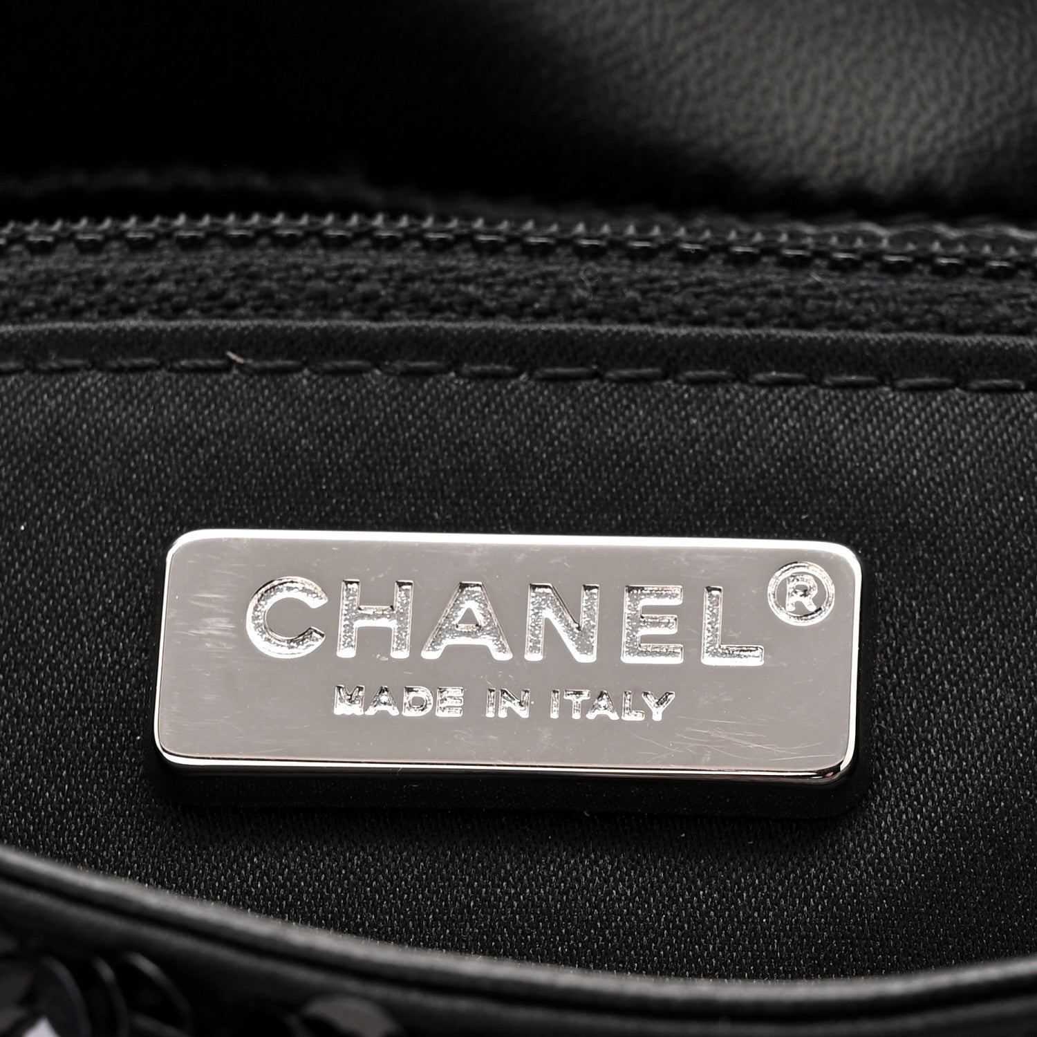 Chanel Sequins Chevron Mini Rectangular Flap Black