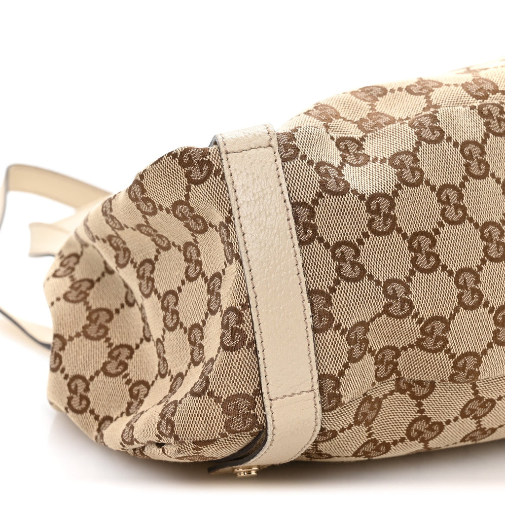Gucci Monogram Medium Abbey Shoulder Bag Off White