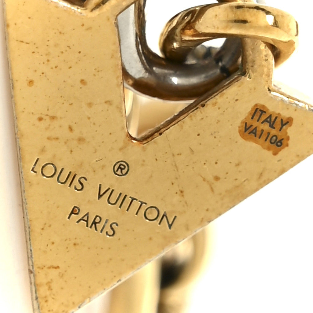 Louis Vuitton Essential V Dangle Earrings Gold Silver