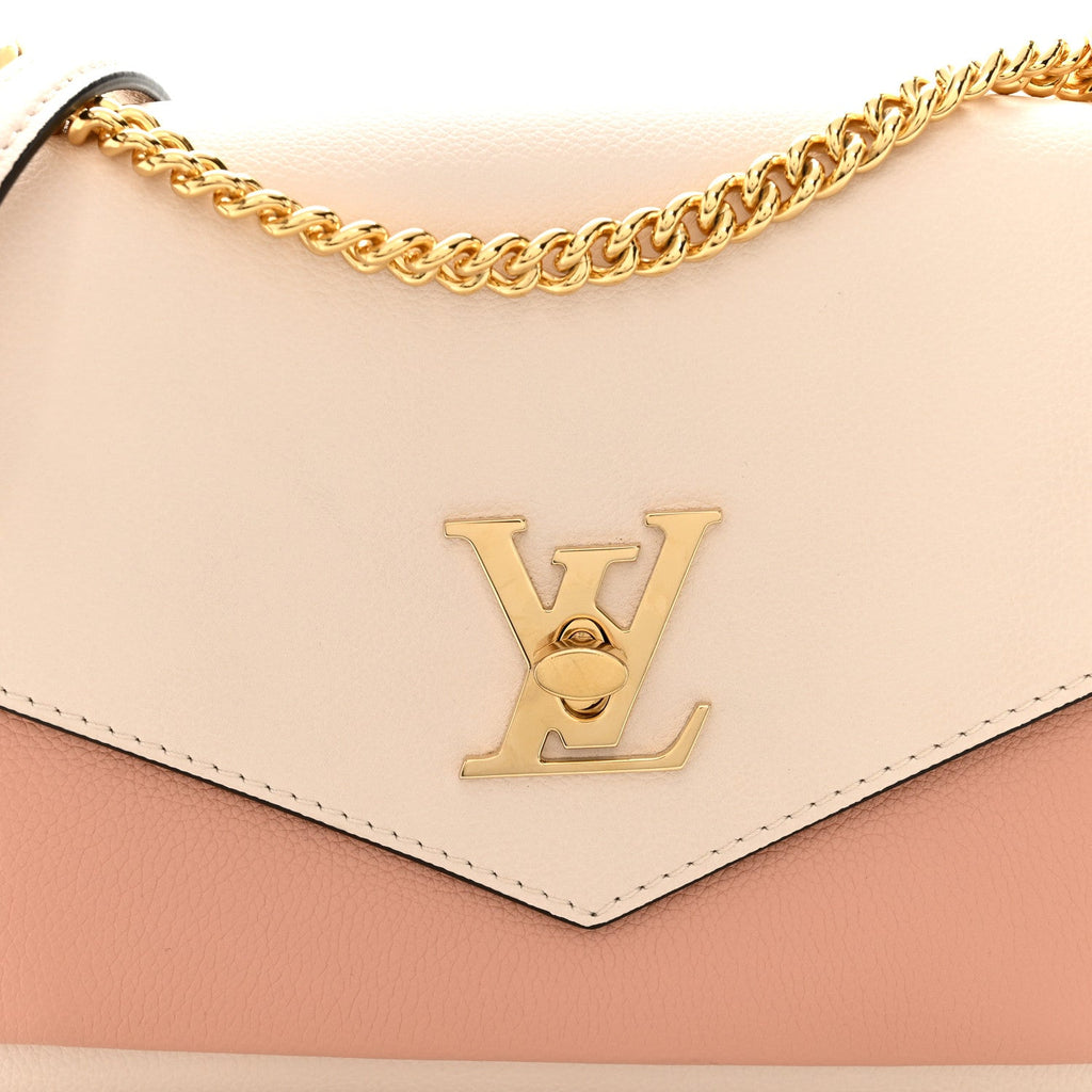 Louis Vuitton Soft Calfskin Mylockme Chain Bag BB Rose Trianon Quartz
