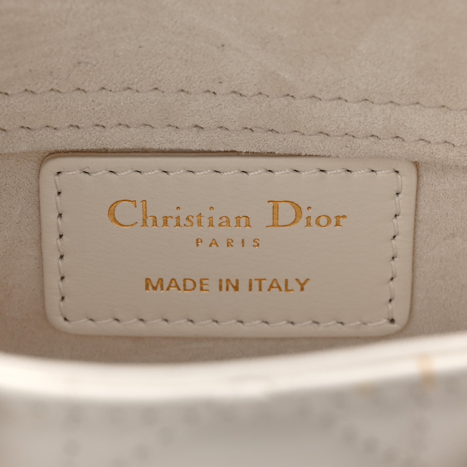 Christian Dior Lambskin Cannage Micro Lady D-Joy Latte