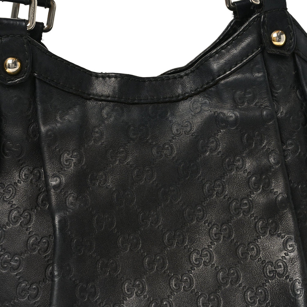 Gucci Guccissima Medium Sukey Tote Black
