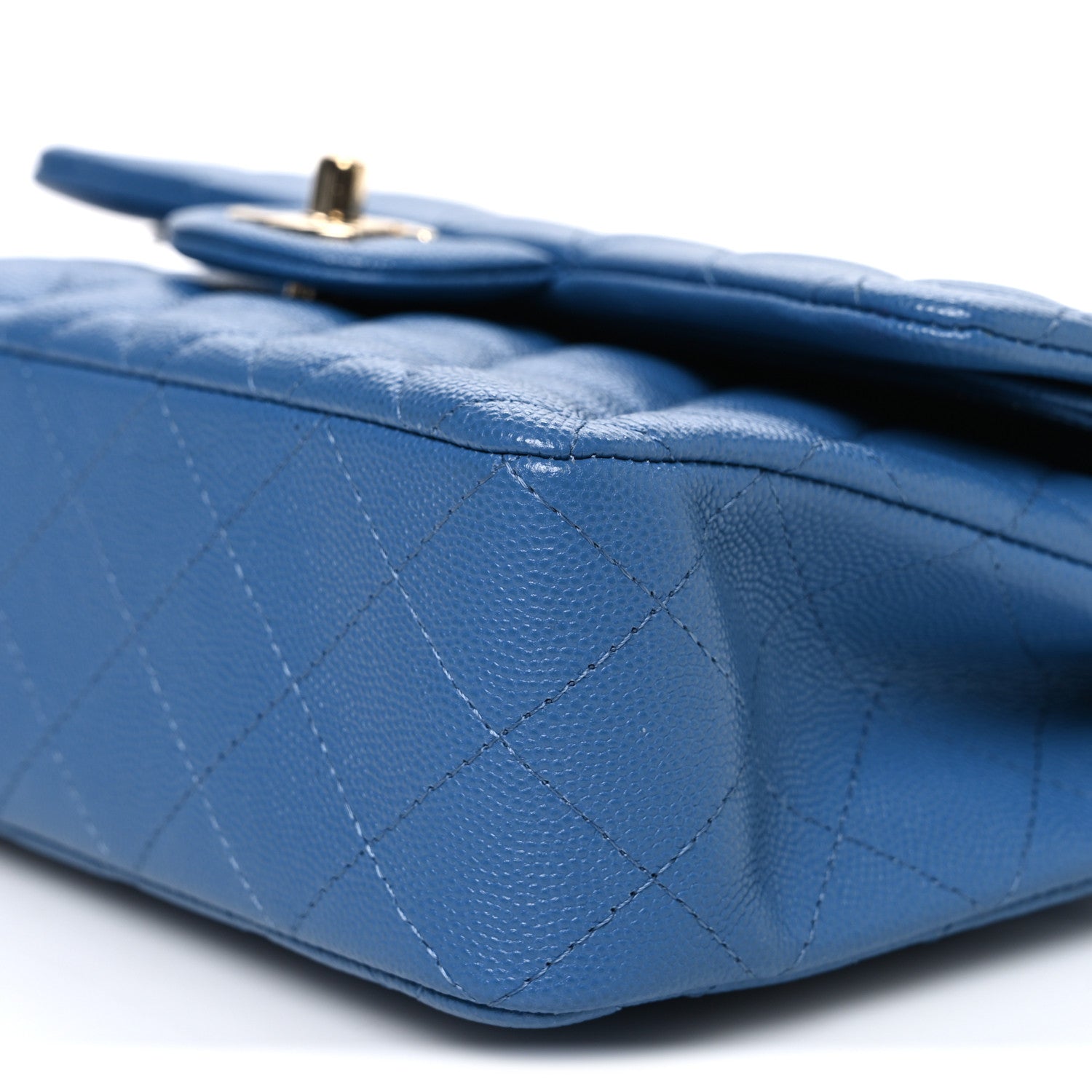 Chanel Caviar Quilted Medium Double Flap Blue