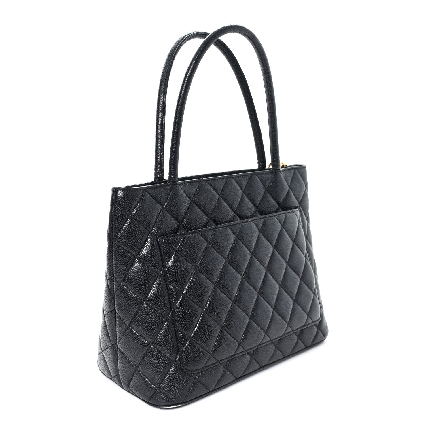 Chanel Caviar Quilted Medallion Tote Black