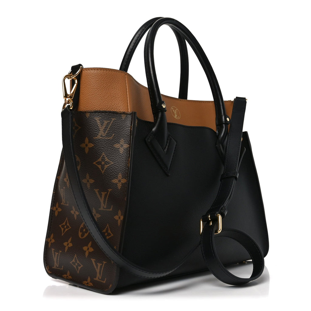 Louis Vuitton Calfskin Monogram On My Side MM Black
