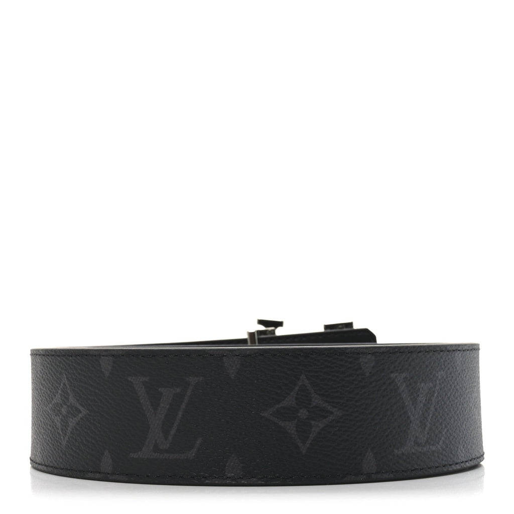 Louis Vuitton Calfskin Monogram Eclipse 40mm Shake LV Initiales Reversible 90 36 Belt
