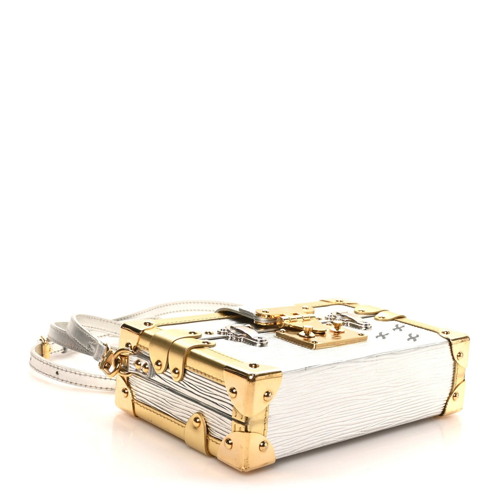 Louis Vuitton Metallic Epi Petite Malle Silver