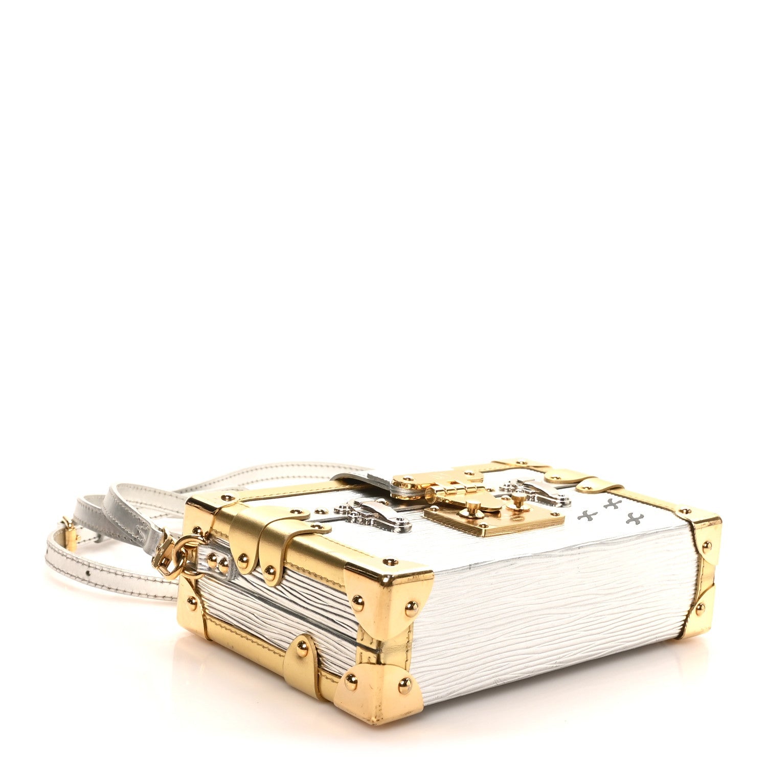 Louis Vuitton Metallic Epi Petite Malle Silver