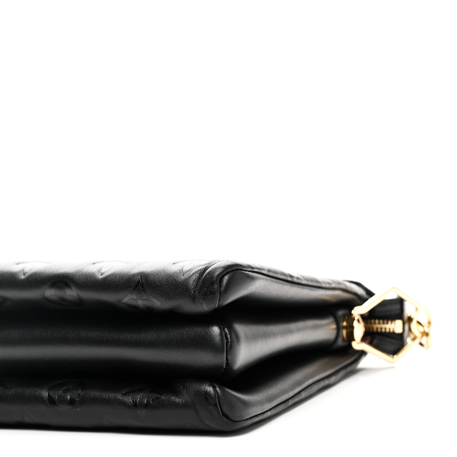 Louis Vuitton Lambskin Embossed Monogram Coussin PM Black