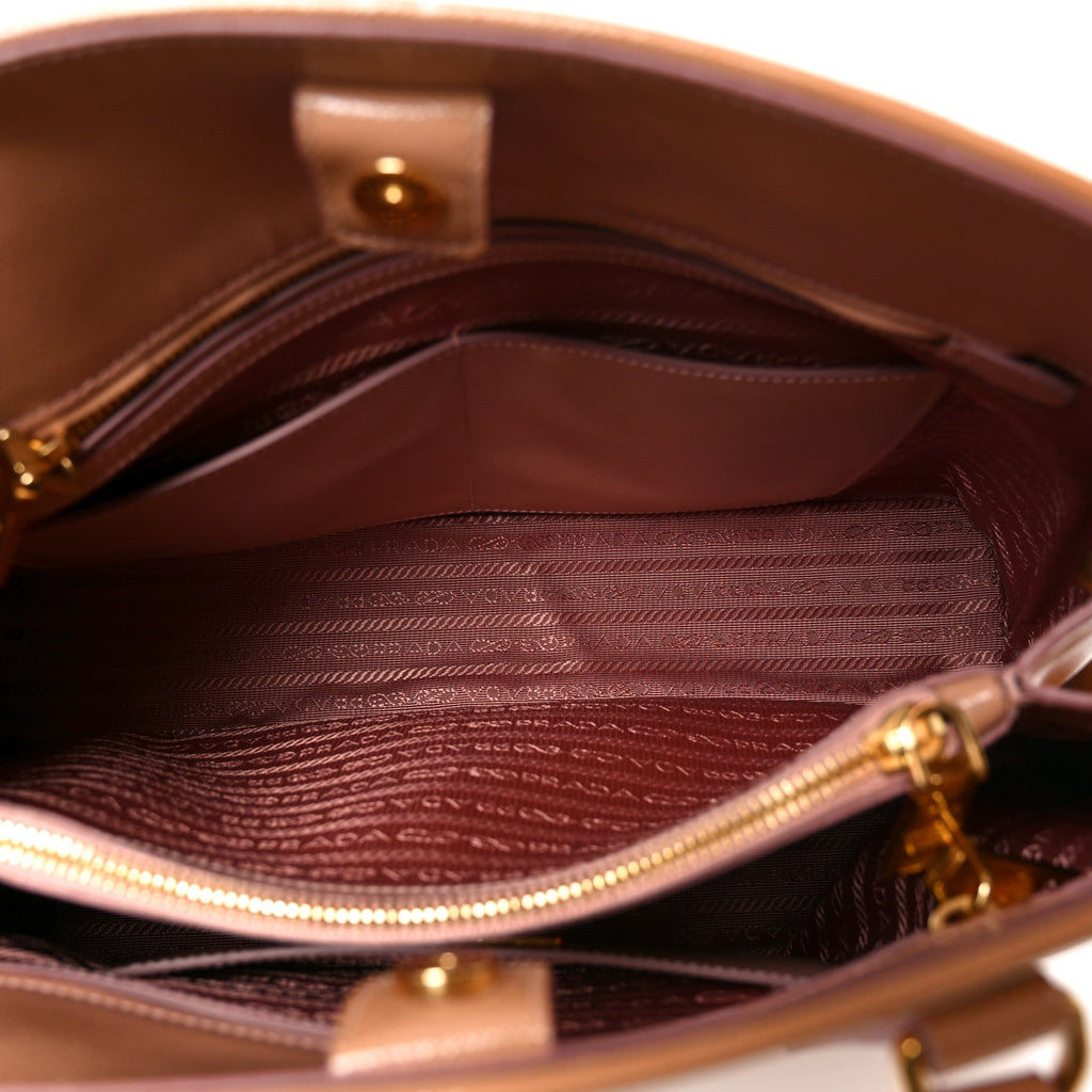 Prada Saffiano Vernice Medium Promenade Tote Orchidea