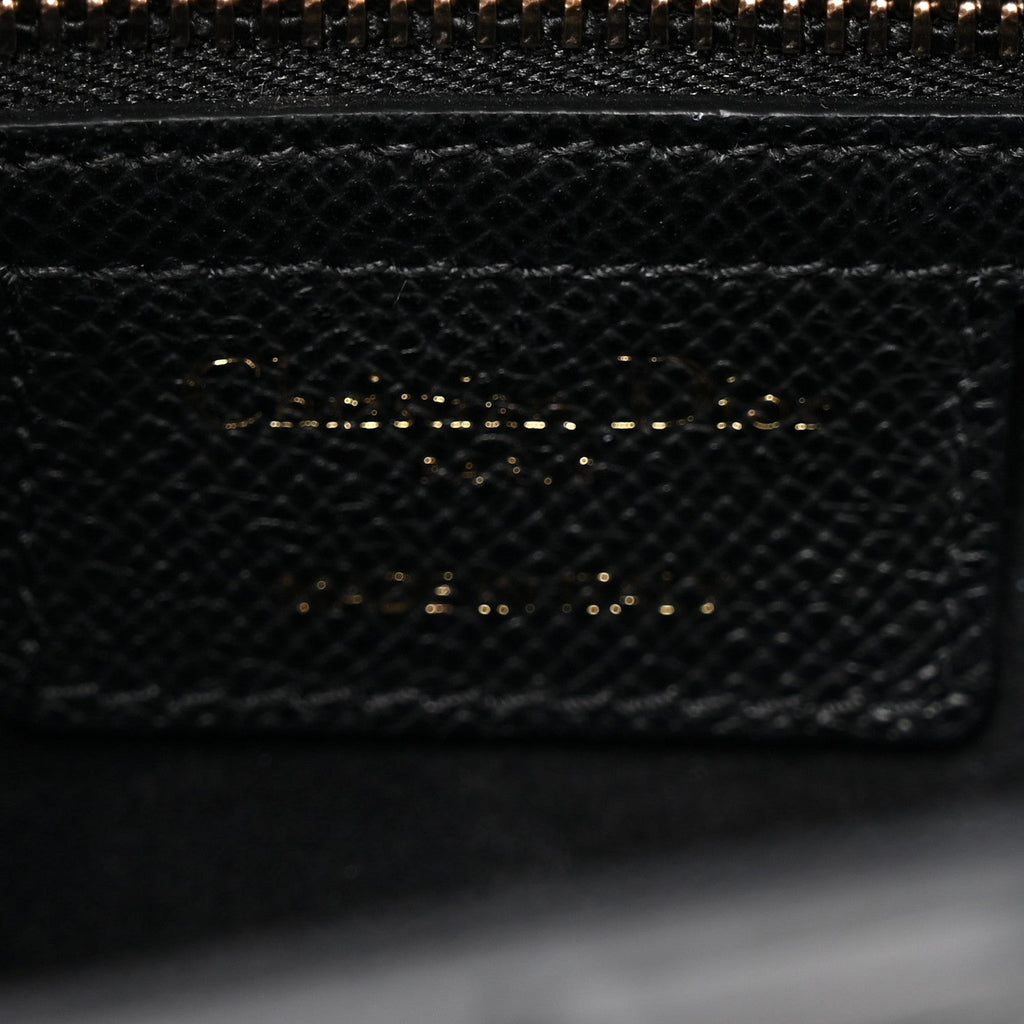 Christian Dior Grained Calfskin Saddle Bag Black