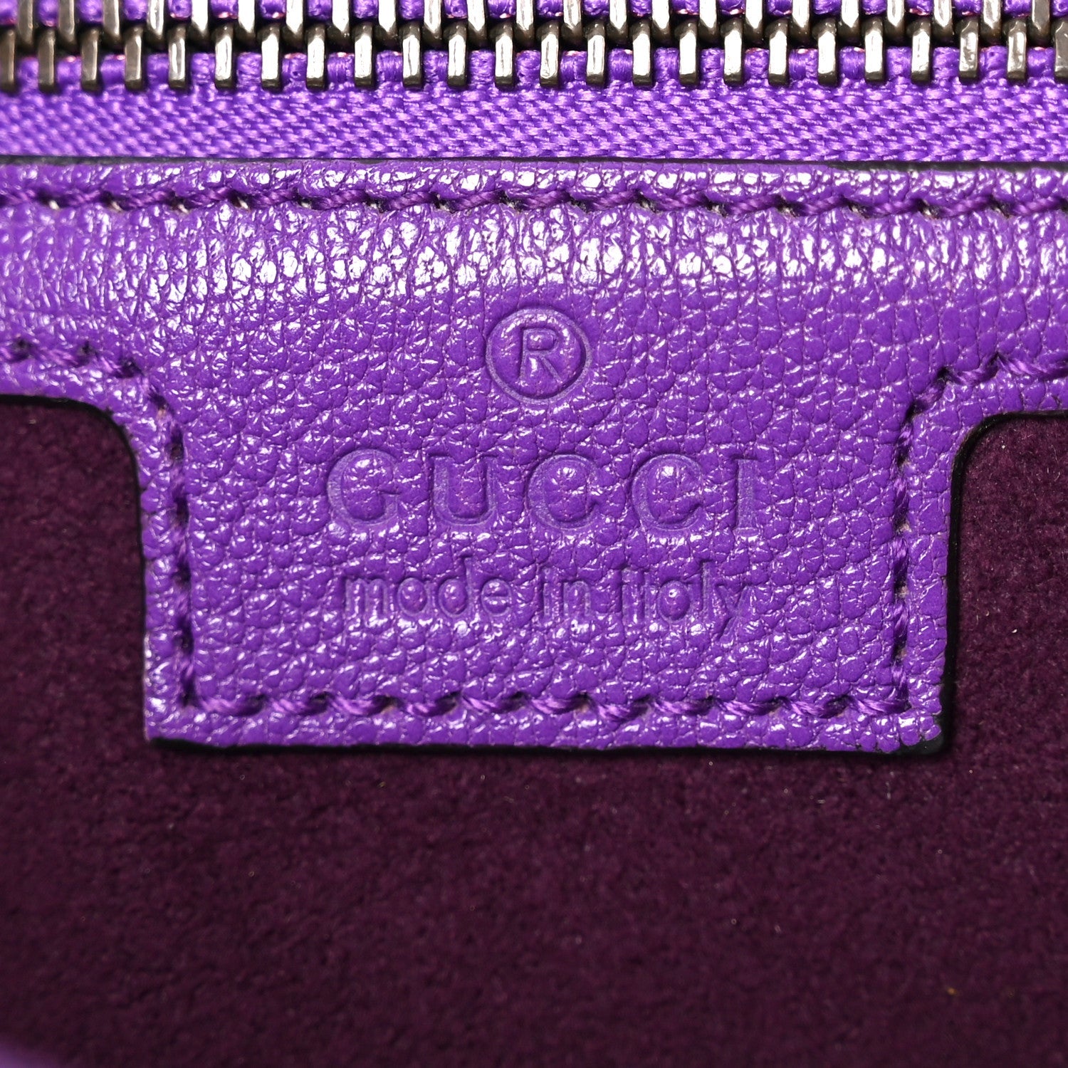 Gucci Goatskin Medium Aphrodite Shoulder Bag Shine Purple