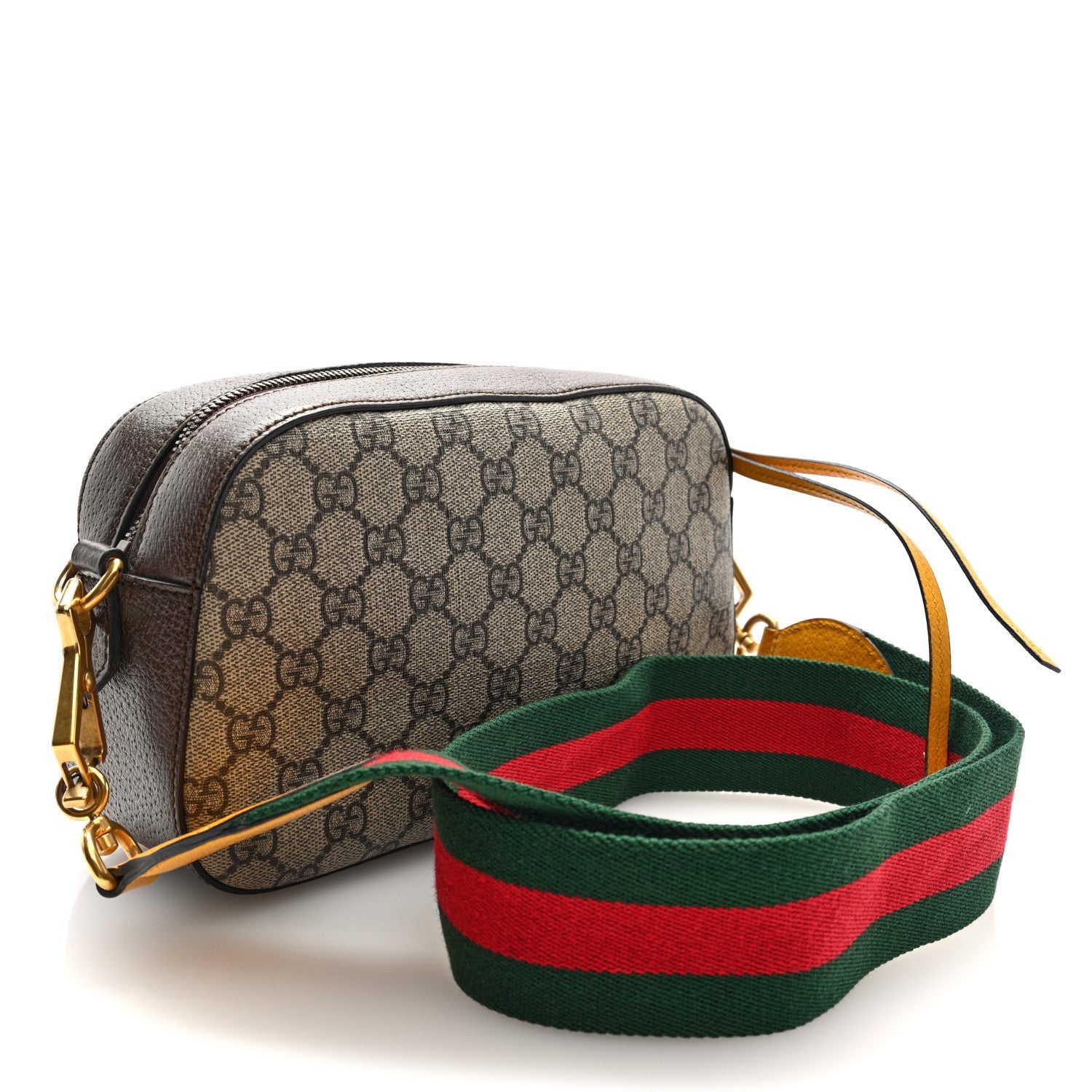 Gucci GG Supreme Monogram Web Neo Vintage Shoulder Bag Beige New Acero Crop