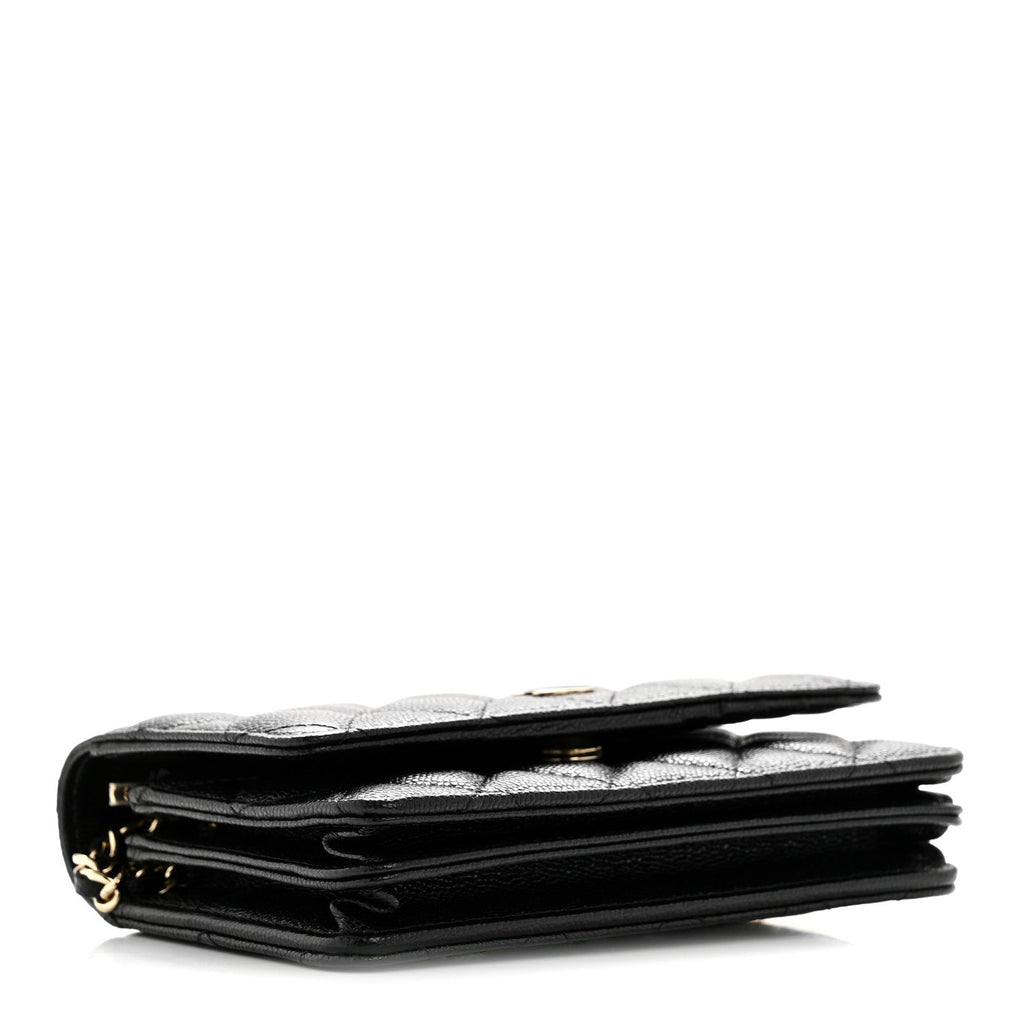 Chanel Caviar Quilted Mini Wallet On Chain WOC Black
