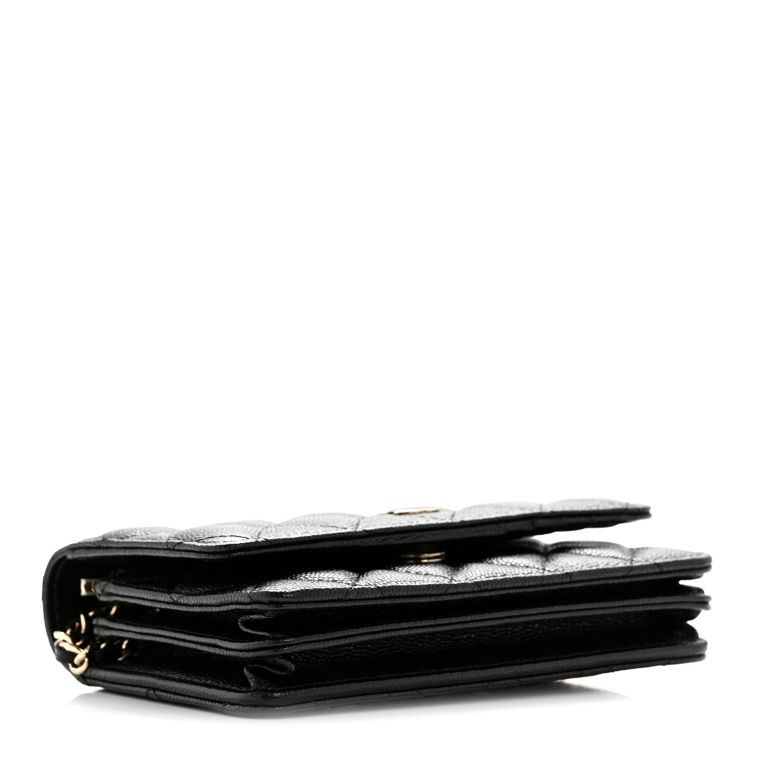 Chanel Caviar Quilted Mini Wallet On Chain WOC Black