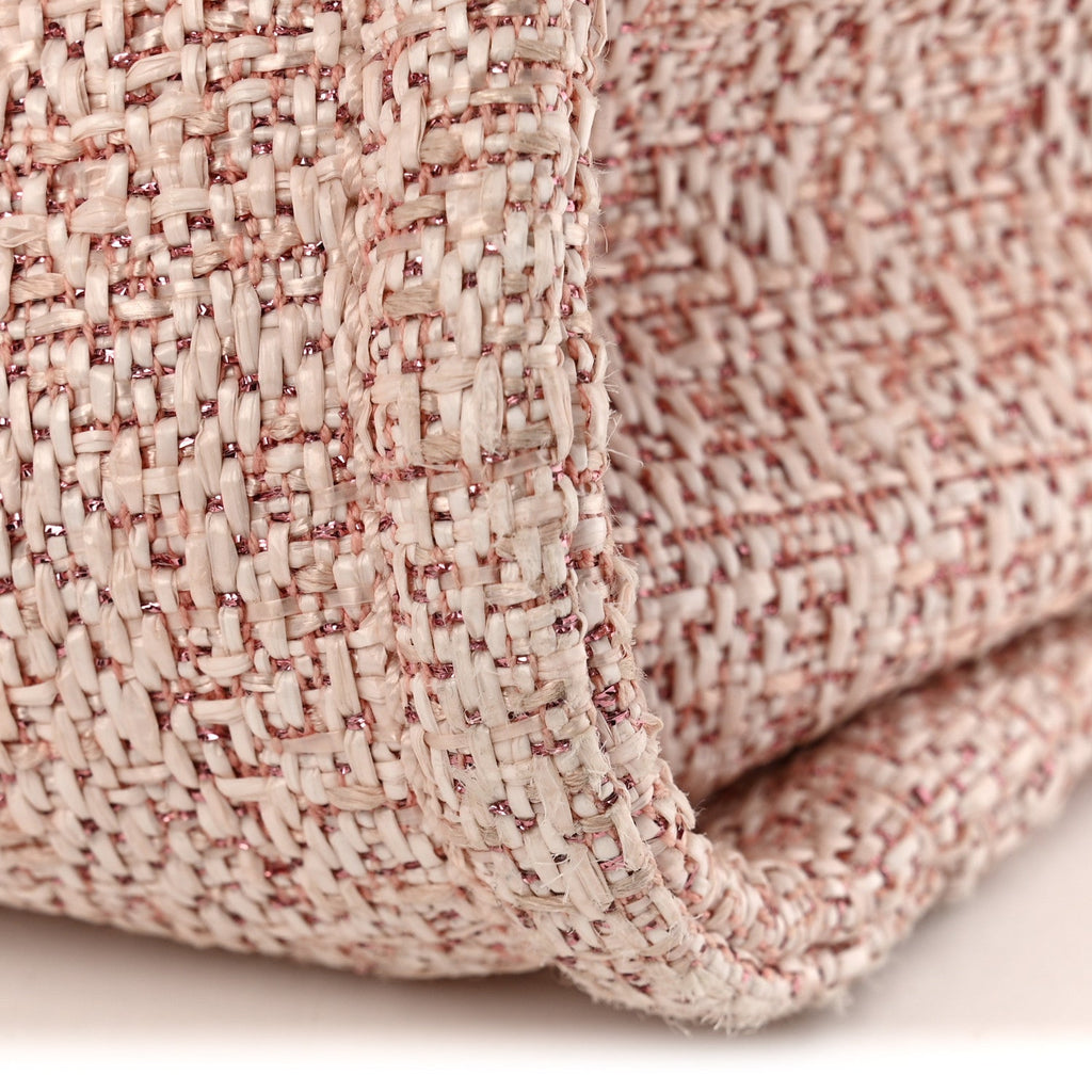 Chanel Lurex Boucle Deauville Medium Tote Pink