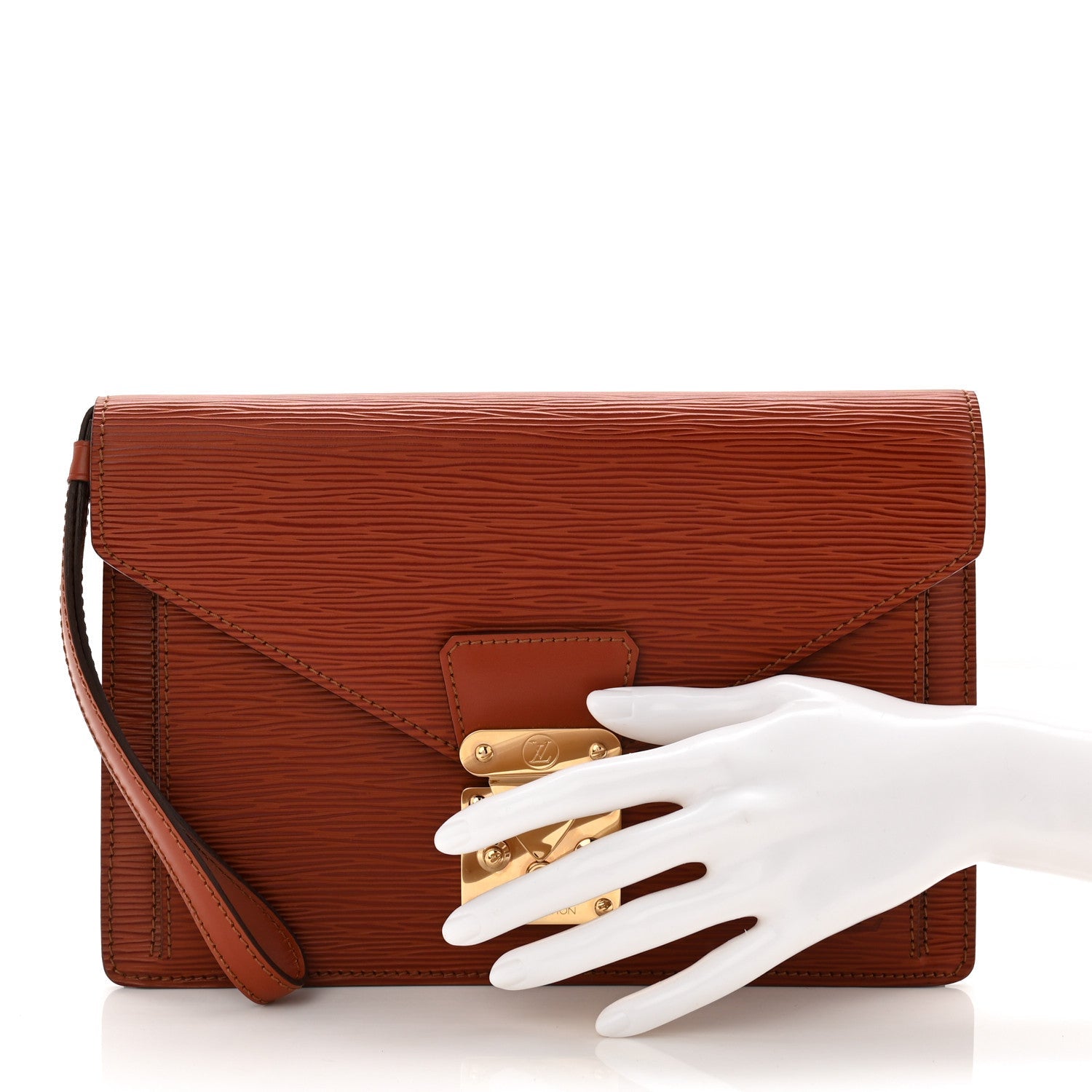 Louis Vuitton Epi Pochette Sellier Dragonne Kenyan Fawn