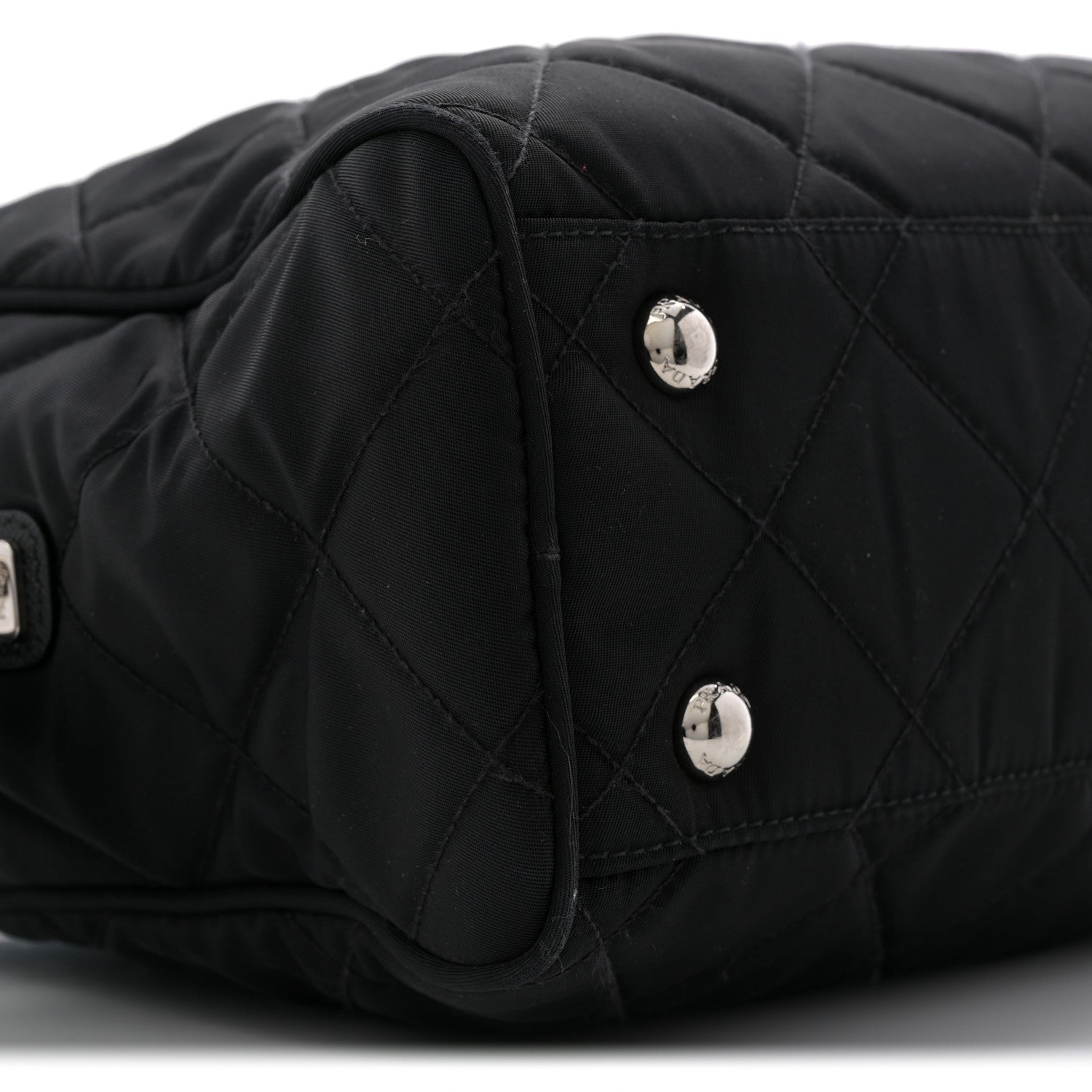 Prada Nylon Tessuto Impuntu Quilted Shoulder Bag Black