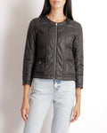 Chanel 13K Black Windbreaker Jacket with Silver Zipper and Black and Silver CC Logo Buttons Size FR 36 (UK 8)