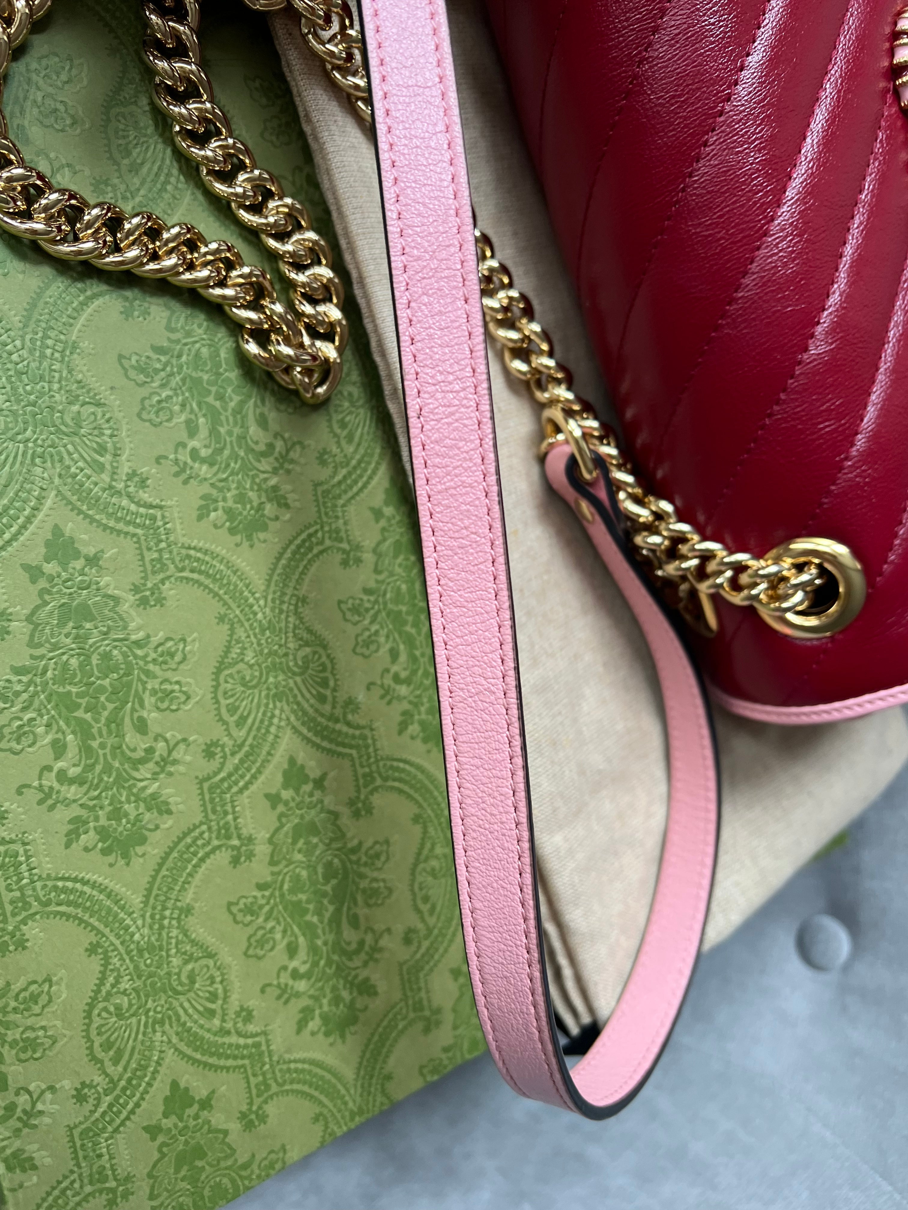 Gucci GG Torchon Pink Marmont Small Shoulder Bag