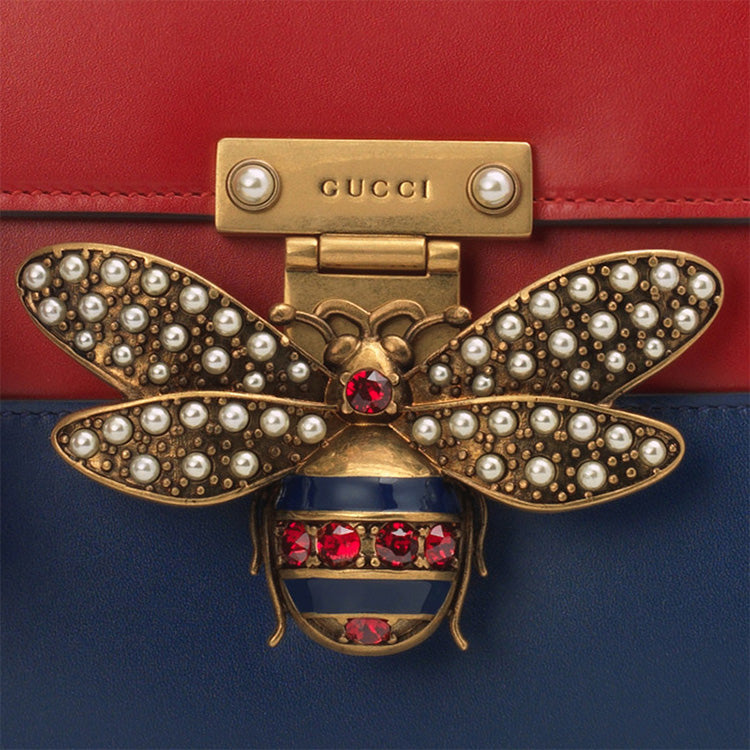 (WMNS) GUCCI Leather Queen Margaret Metal Stripe Single-Shoulder Bag Multicolor 476541-DVUSB-4198