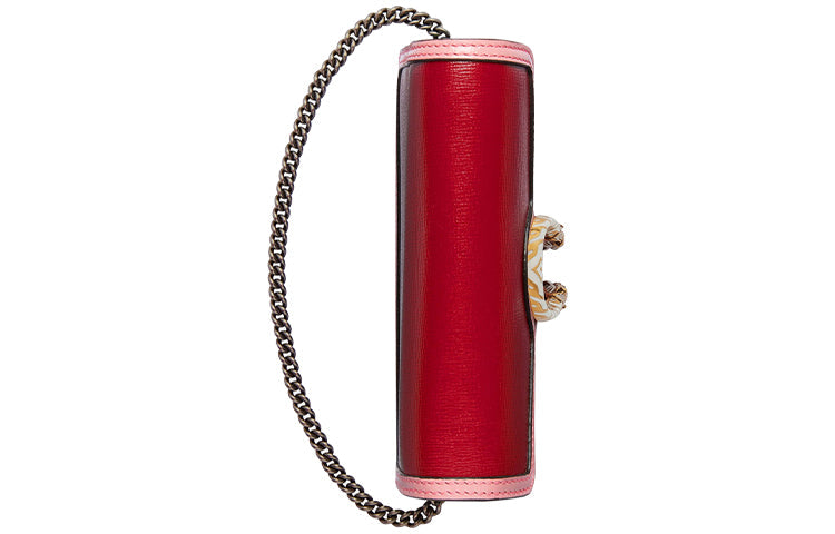 GUCCI Leather Dionysus Tiger Head Buckle Chain Single-Shoulder Bag Super Mini Red/Pink 476432-18YQX-6664