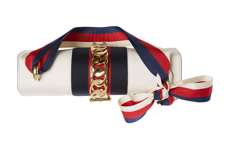 (WMNS) GUCCI Sylvie Series Satchel Small White 421882-CVLEG-8605
