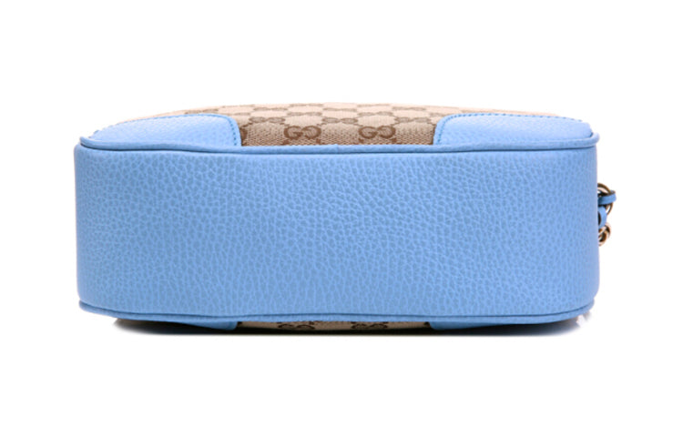 (WMNS) GUCCI Logo Canvas Shoulder Messenger Bag / Sky Blue 449413-KY9LG-8611