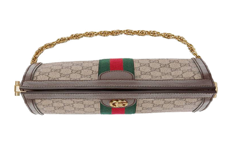 (WMNS) GUCCI Ophidia Retro Logo Stripe Webbing Canvas Chain Shoulder Messenger Bag Small / Brown Classic Literature and Art 503877-K05NG-8745