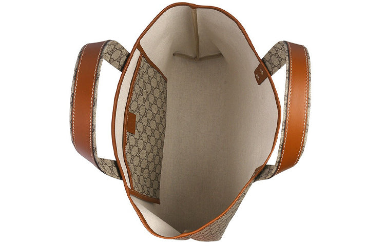 (WMNS) GUCCI Logo Canvas Large Capacity handbag / Brown Classic 211134-KGD3G-8527