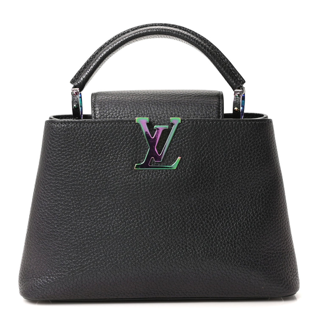 Louis Vuitton Taurillon Capucines BB Scarabeo Iridescent Black