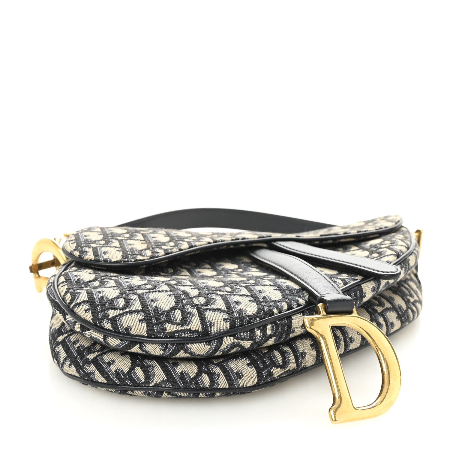 Christian Dior Oblique Saddle Bag Blue