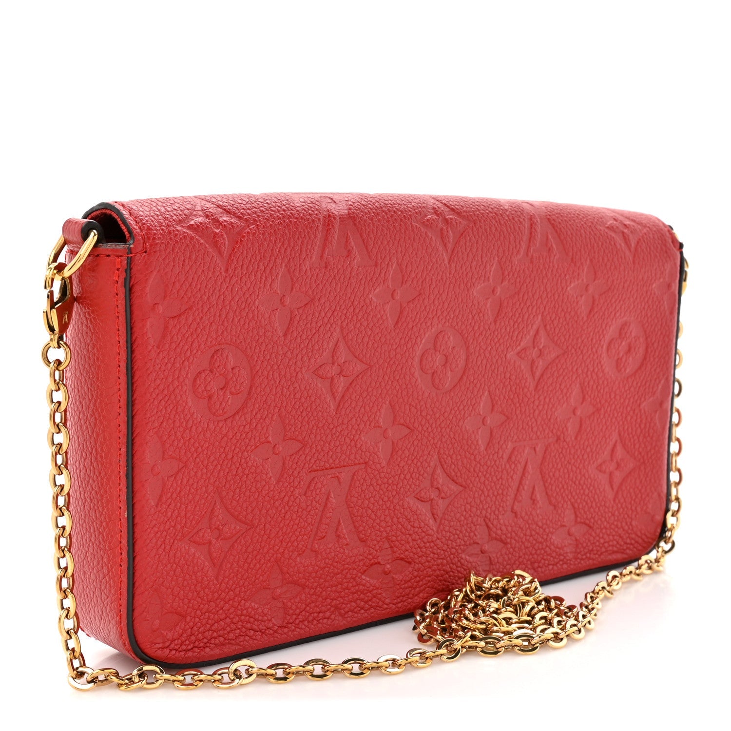 Louis Vuitton Empreinte Pochette Felicie Chain Wallet Scarlet