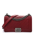 Chanel Lambskin Quilted Medium Boy Flap Red