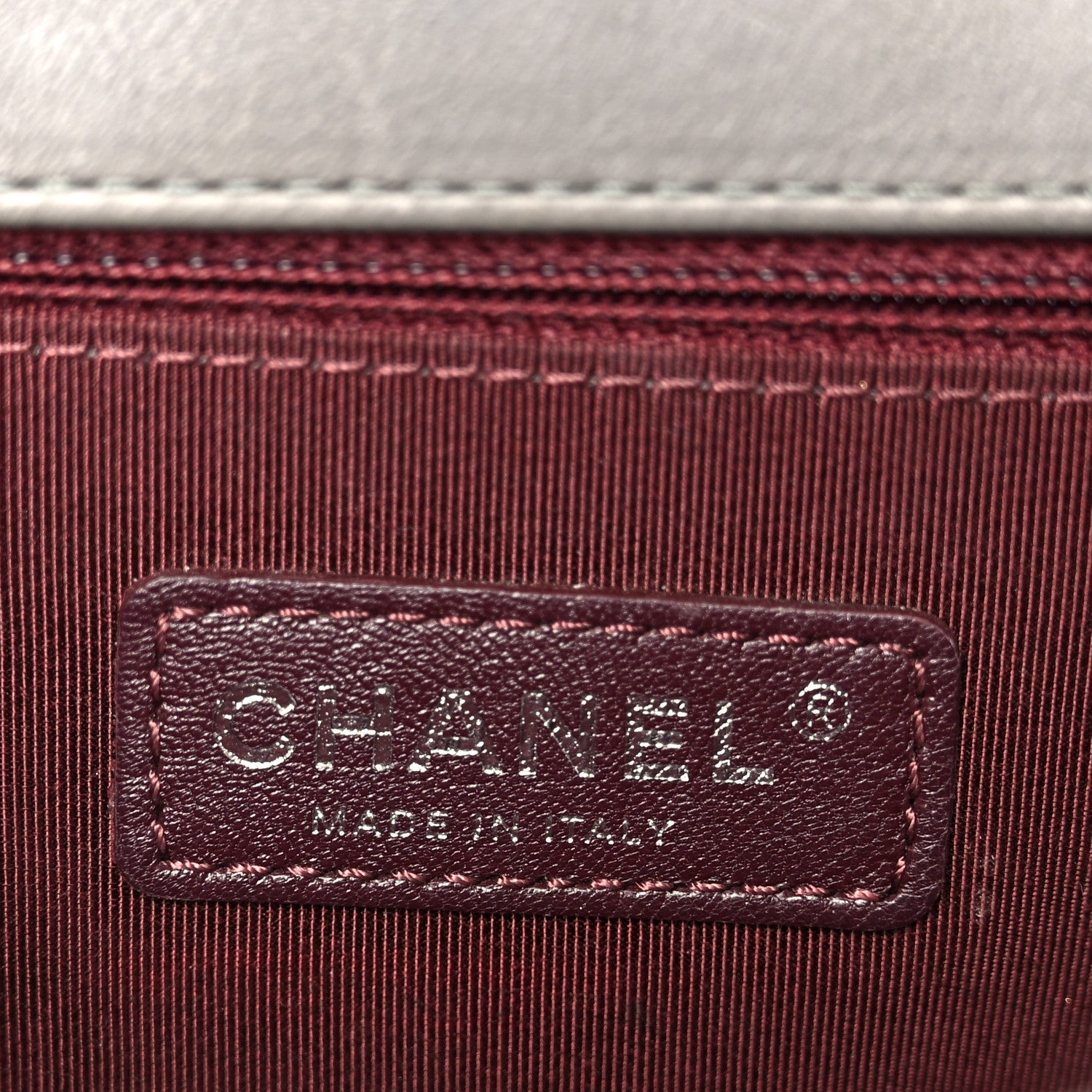 Chanel Calfskin Double Stitch New Medium Boy Flap Grey