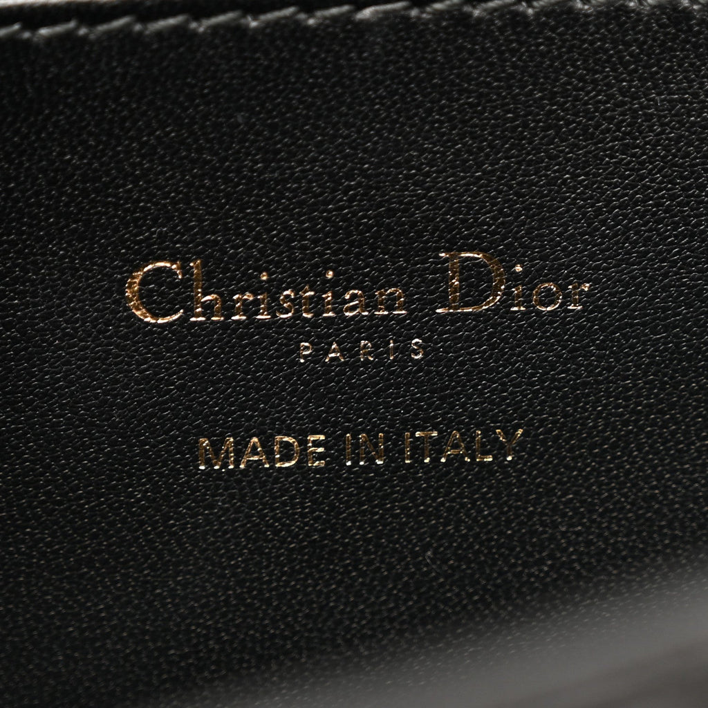 Christian Dior Calfskin Quilted All Over Miss Dior Flap Black