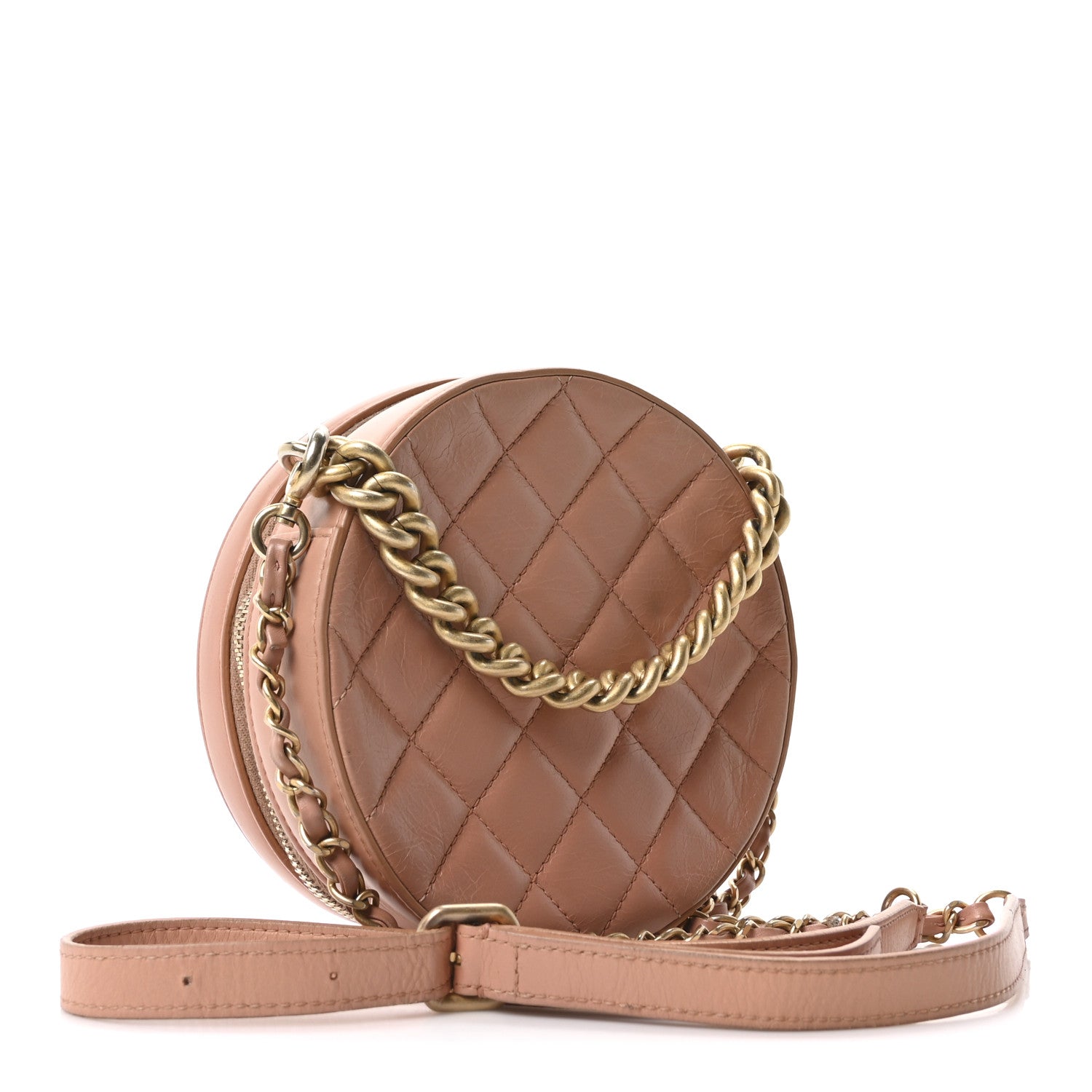Chanel Calfskin Round As Earth Evening Bag Beige