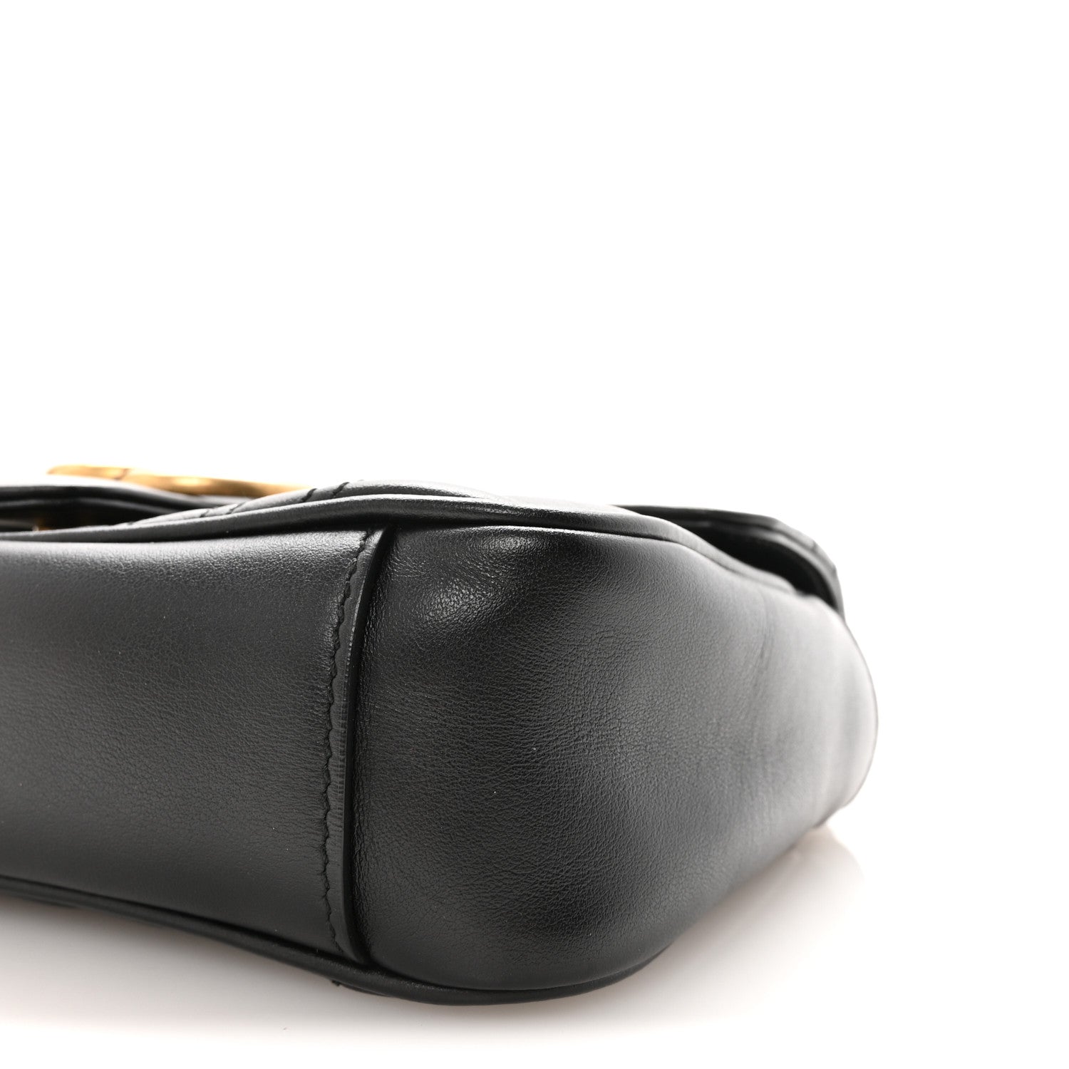 Gucci Calfskin Matelasse Mini GG Marmont Shoulder Bag Black